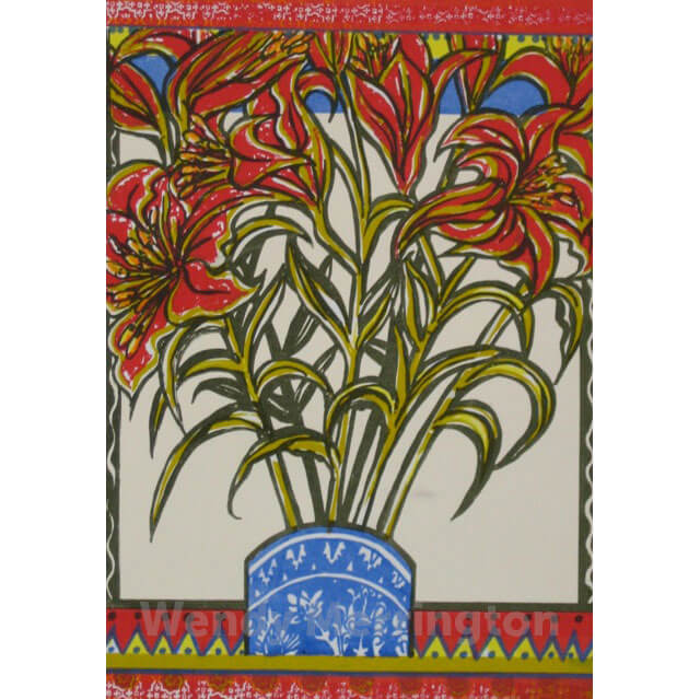 lilies-Rouge-4833cm,limited-edition-silkscreen-print