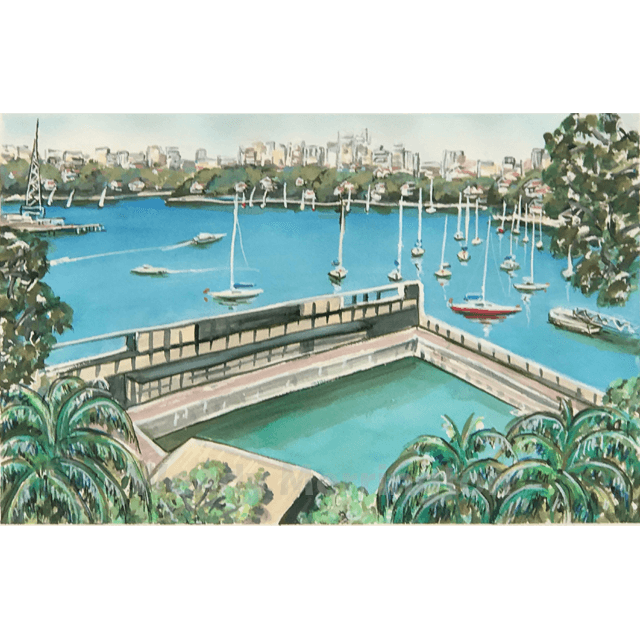 Dawn-Fraser-Pool-Watercolour